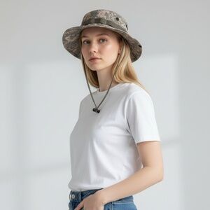 US Military Boonie Bucket Hat / ACU Camo / Unissued